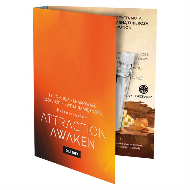 Ulotka z próbką Attraction Game dla Niego