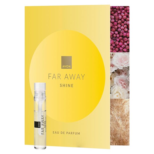 Woda perfumowana Far Away Shine - ulotka z próbką