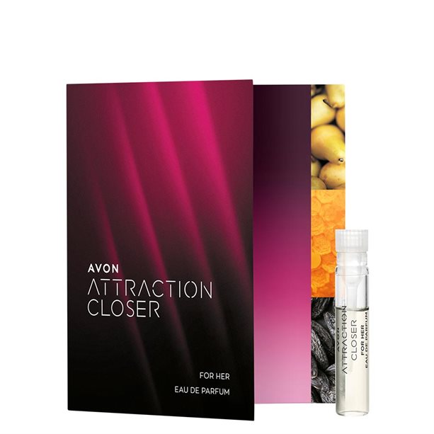 Woda perfumowana Attraction Closer dla Niej - ulotka z próbką