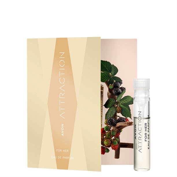 Woda perfumowana Attraction dla Niej - ulotka z próbką