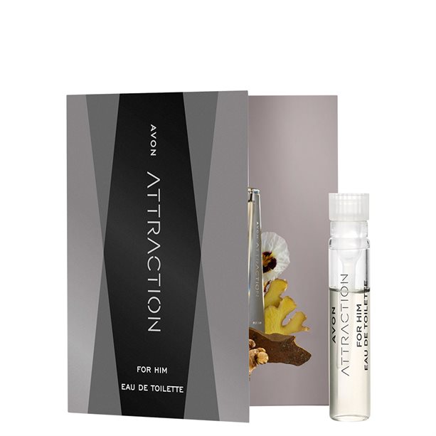 Woda toaletowa Attraction dla Niego - ulotka z próbką
