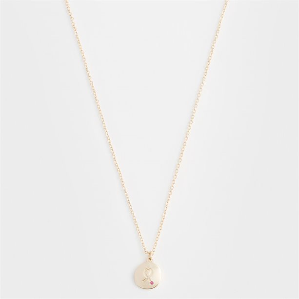 Naszyjnik z Różową Wstążką