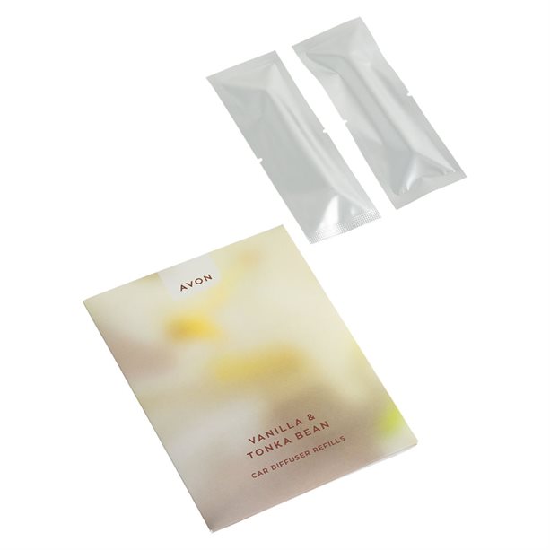 Zestaw 2 wkładów do odświeżacza powietrza do samochodu Wanilia i fasola tonka