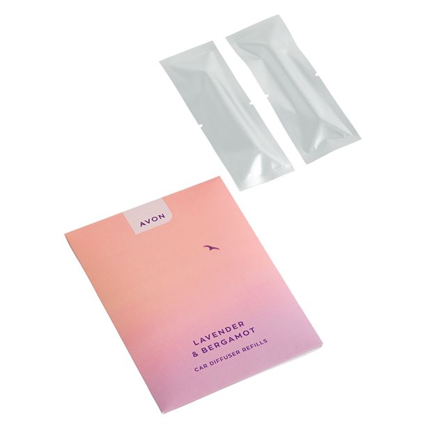 Zestaw 2 wkładów do odświeżacza powietrza do samochodu Lawenda i bergamotka