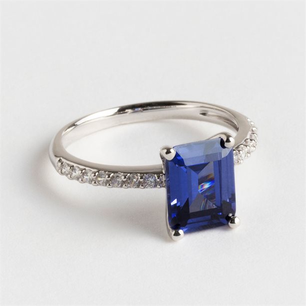 Pierścionek Nova - Kolor niebieski - rozmiar 8