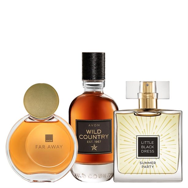 Zestaw zapachów: Far Away, Wild Country i Little Black Dress Summer Party