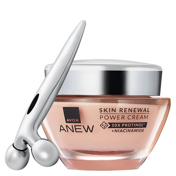 Zestaw Anew: krem z Protinolem™ i masażer do twarzy