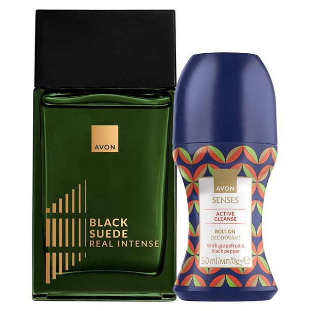 Zestaw kosmetyków Black Suede Real Intense / Active Cleanse