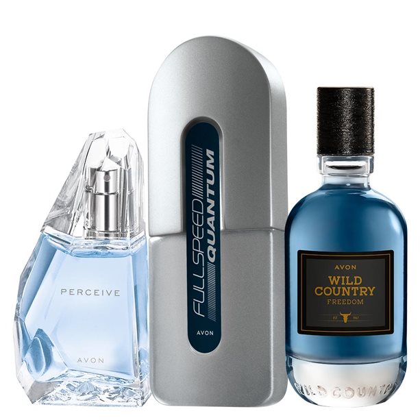 Zestaw zapachów: Perceive, Wild Country Freedom i Full Speed Quantum
