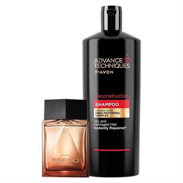 Zestaw kosmetyków dla Niego: zapach i szampon